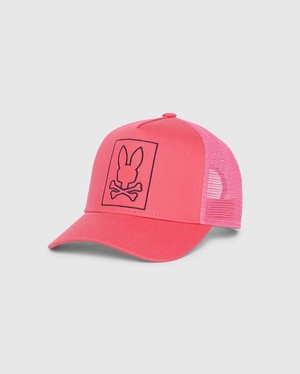 Casquettes Psycho Bunny Livingston Trucker Cap Rose Homme | HME-71051760